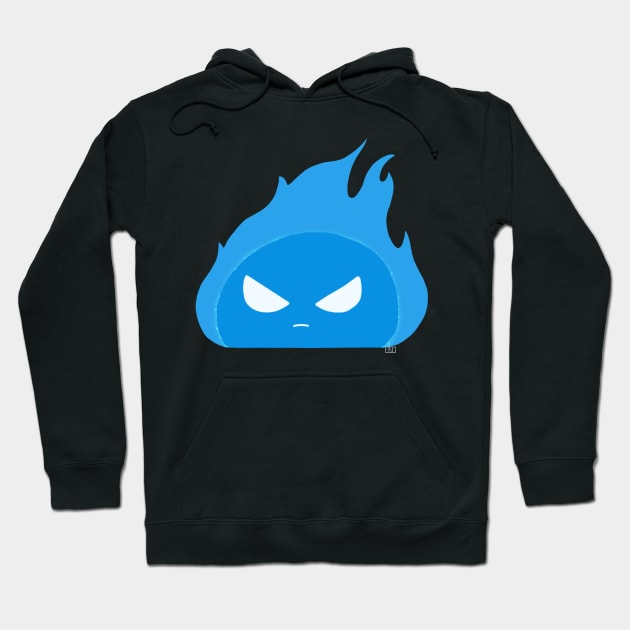 Grumpy Flame Hoodie by hearthfiredraws